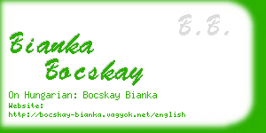 bianka bocskay business card